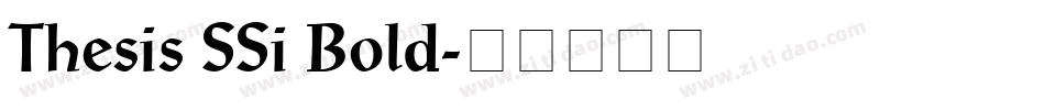 Thesis SSi Bold字体转换
